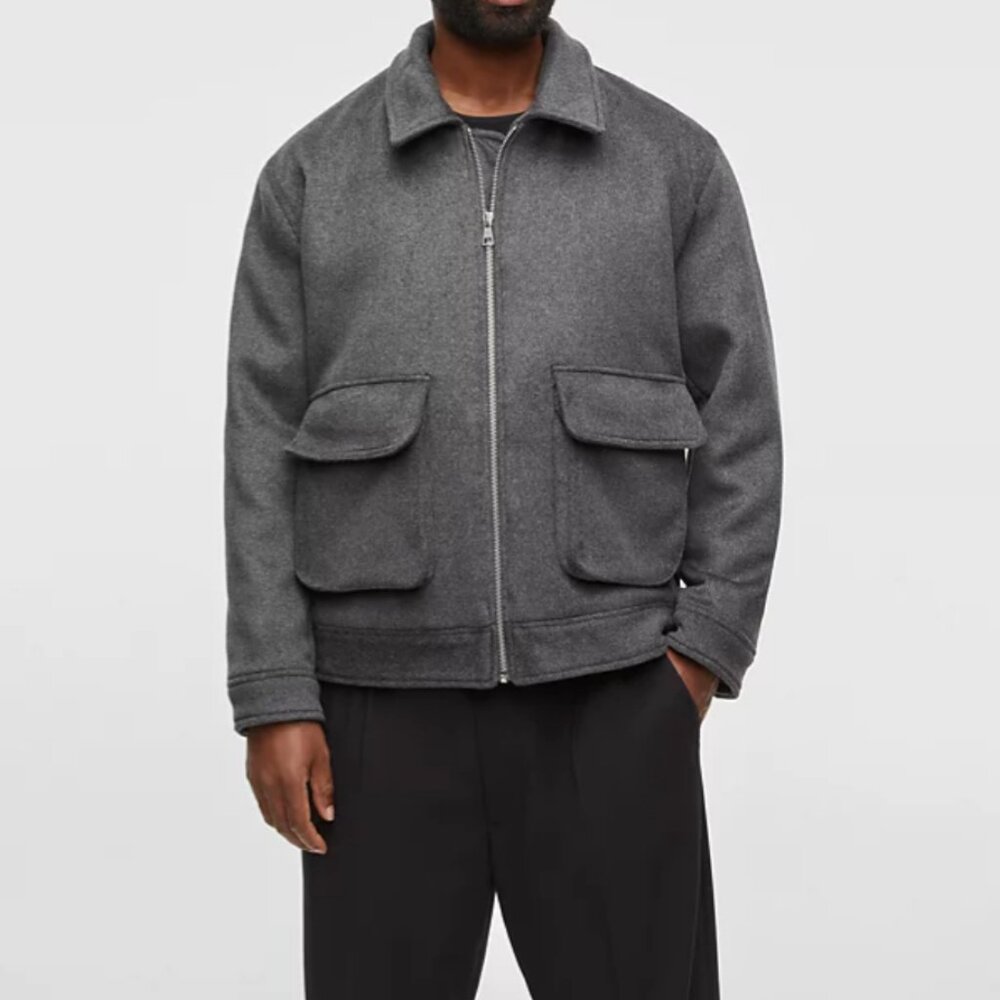 Mode of One Men's Utility Pocket Jacket Heather Onyx Size XL